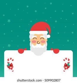 Christmas greeting card with Santa