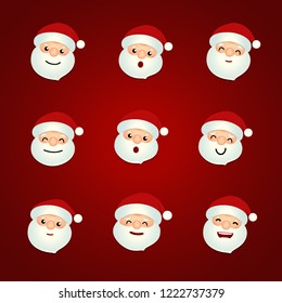 Christmas Greeting Card with Christmas Santa Claus. Vector illustration.