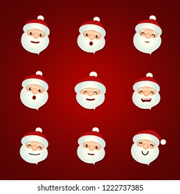 Christmas Greeting Card with Christmas Santa Claus. Vector illustration.