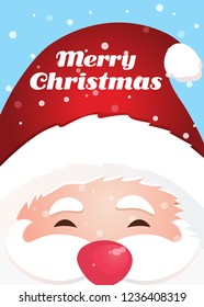 Christmas greeting card with Santa Claus