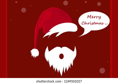 Christmas greeting card - greeting of Santa Claus. New Year 