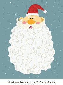 Christmas greeting card with Santa Claus