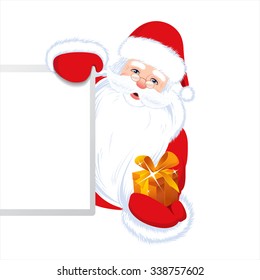 Christmas greeting card with Santa Claus 