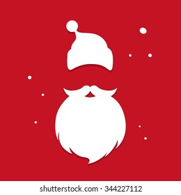 Christmas greeting card. Santa Claus. Hipster style. Vector illustration