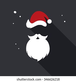 Christmas greeting card. Santa Claus template design. Vector illustration