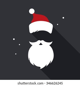 Christmas greeting card. Santa Claus template design. Vector illustration