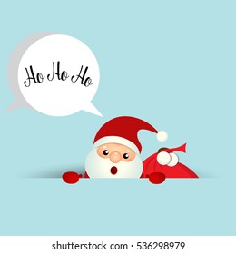 Christmas Greeting Card with Christmas Santa Claus. Vector illustration.