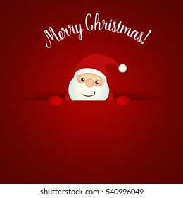Christmas Greeting Card with Santa Claus. Vector illustration.