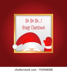 Christmas greeting card with  Santa Claus.