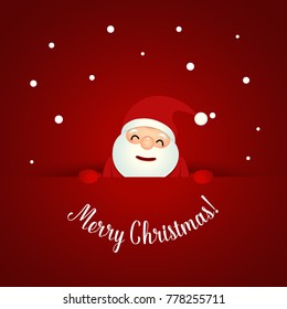 Christmas Greeting Card with Christmas Santa Claus. Vector illustration.