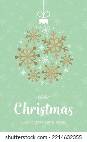 Christmas greeting card with shiny tree. Design of a background. Vector illustration