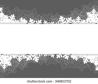 Christmas Greeting Card with Snow. vector illustration