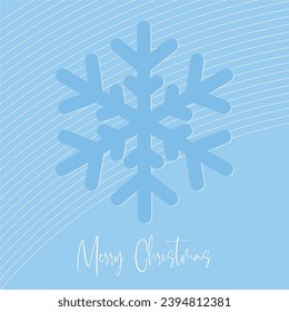 Christmas greeting card with snowflake. Vector illustration.