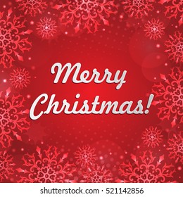Christmas Greeting Card with Snowflake. Winter banners with space for  text. New Year greeting card design. Christmas background. Winter frame. Christmas template. Winter banners. Vector Illustration.