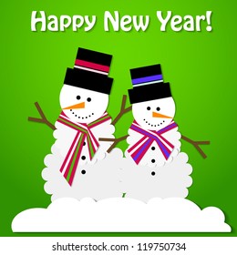 Christmas Greeting Card with snowman