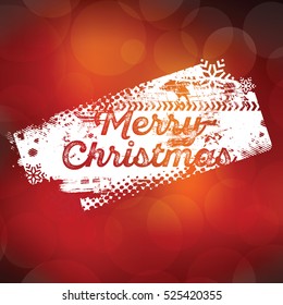 Christmas Greeting Card - Stylish Grunge Design