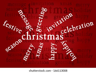 Christmas greeting card - template with abstract decoration