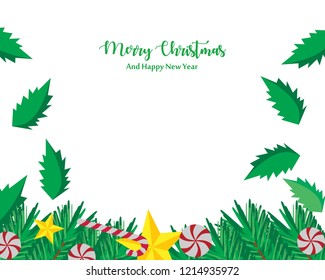 Christmas greeting card template, merry Christmas decoration