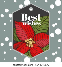 Christmas greeting card template on background with dots. Christmas template design vector illustration