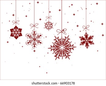 Christmas greeting card template with snowflakes. Winter holiday backgrounds, vector