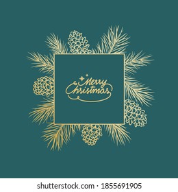 Christmas greeting card Template, vector