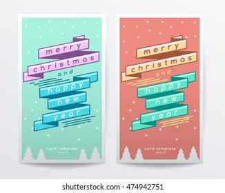 Christmas Greeting Card Template : Vector Illustration