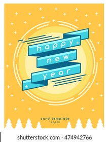 Christmas Greeting Card Template : Vector Illustration
