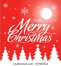 Christmas Greeting Card and text with Vector Background 2
