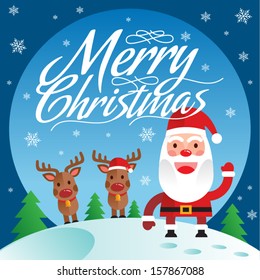 Christmas Greeting Card and text Vector