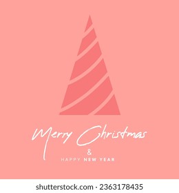 Christmas greeting card with christmas tree