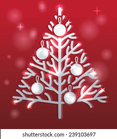 Christmas greeting card - christmas tree