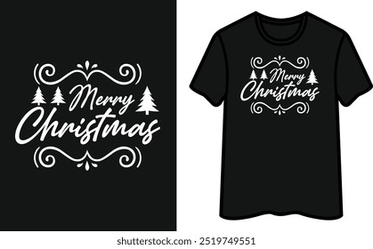 Christmas Greeting Card T-Shirt Design