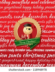 Weihnachtsgrußkarte. Geben Sie Hintergrund und Weihnachten ein. Rot