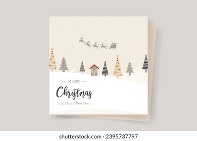 Christmas greeting card with unique ornaments