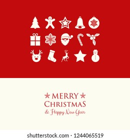 Christmas greeting card. Vector