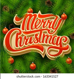 Christmas greeting card. Vector