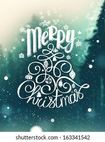 Christmas greeting card. Vector