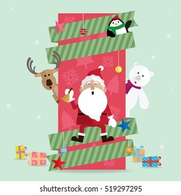 Christmas greeting card vector