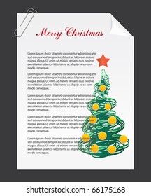 Christmas greeting card. Vector.