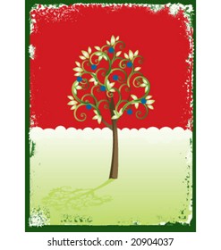 Christmas greeting card vector background