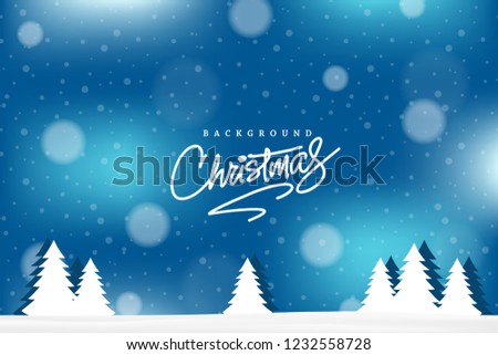  Christmas greeting card vector design,winter landscape with sno
