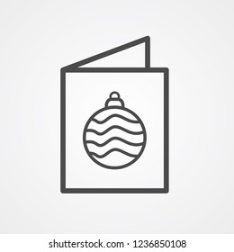 Christmas greeting card vector icon sign symbol