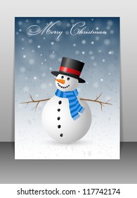 Christmas greeting card. Vector illustration.