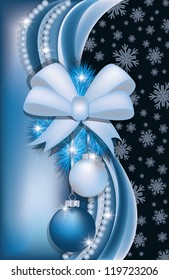 Christmas greeting card, vector illustration