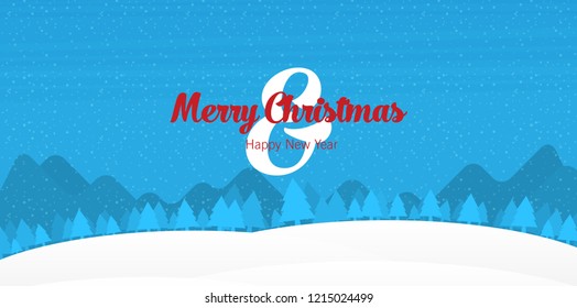 Christmas greeting card. Vector illustration