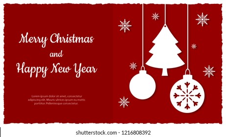 Christmas greeting card. Vector illustration