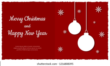 Christmas greeting card. Vector illustration