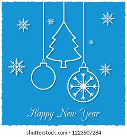 Christmas greeting card. Vector illustration