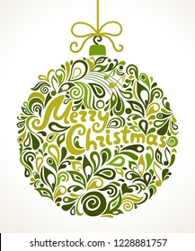 Christmas greeting card. Vector illustration