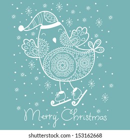 Christmas greeting card. Vector illustration